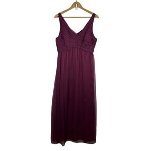 Anthropologie BHLDN Angie Maxi Dress Women's XL Purple Bridesmaid Formal Pleated